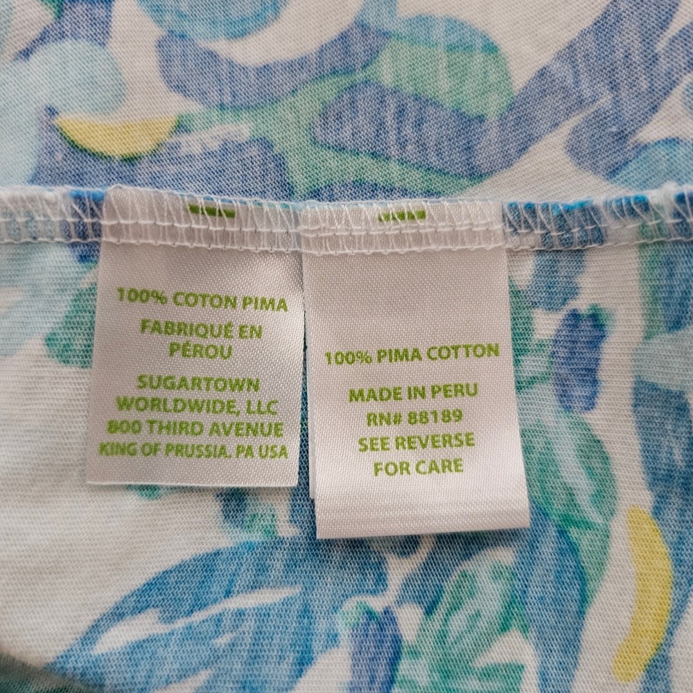 Lilly Pulitzer Monterey Tank Dress XL Blue In A Pinch Cotton Racerback Floral - Picture 5 of 6